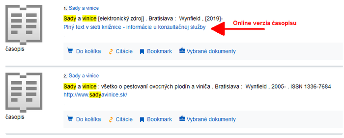 Online katalóg SlPK :: Online časopisy