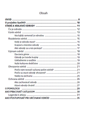 50 na 50. Atlas starých odrôd jabloní a hrušiek :: Obsah